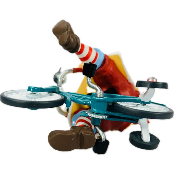 Hallmark TOYMAKER SANTA 2002 Keepsake Ornament Riding Bike with Box - Picture 7 of 12
